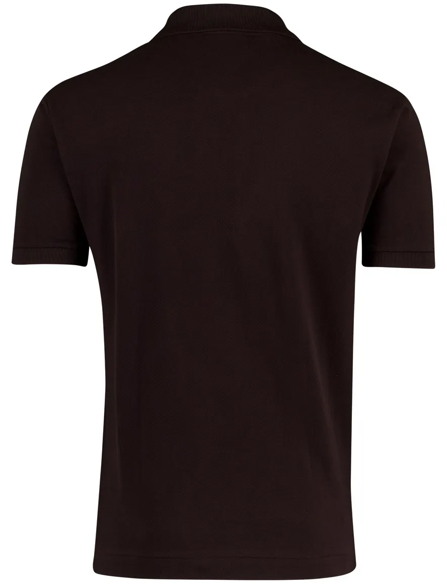 Bruine poloshirt Lacoste Classic fit 2 knopen