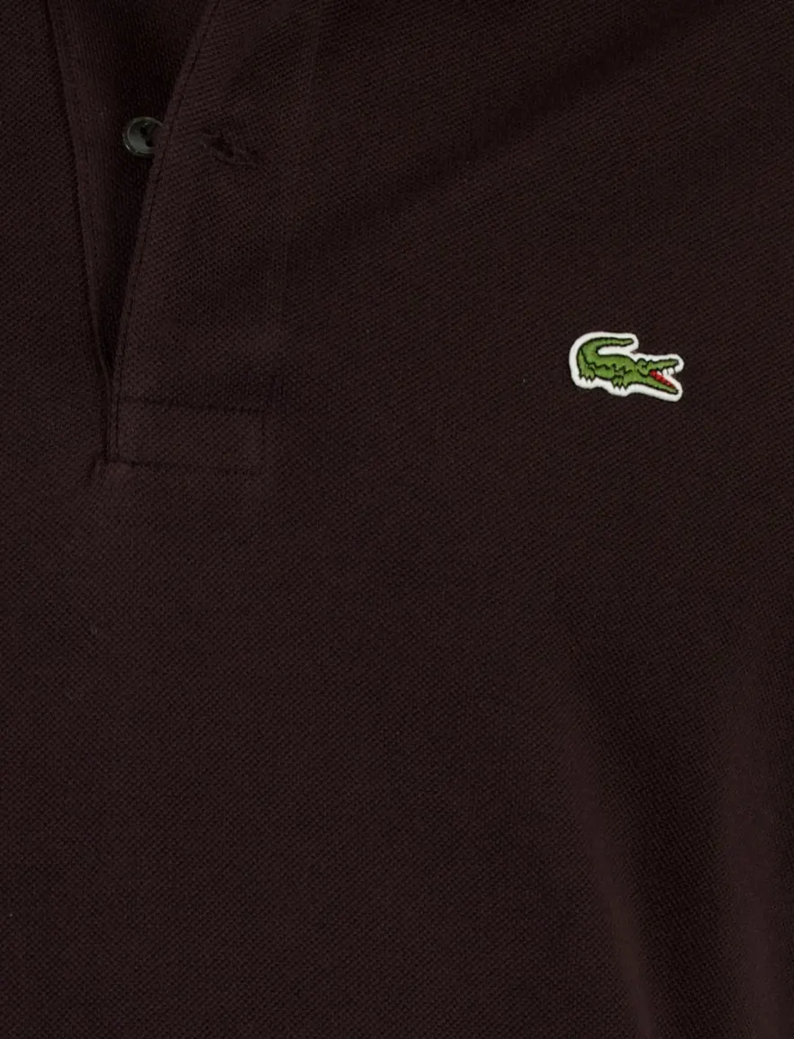 Bruine poloshirt Lacoste Classic fit 2 knopen