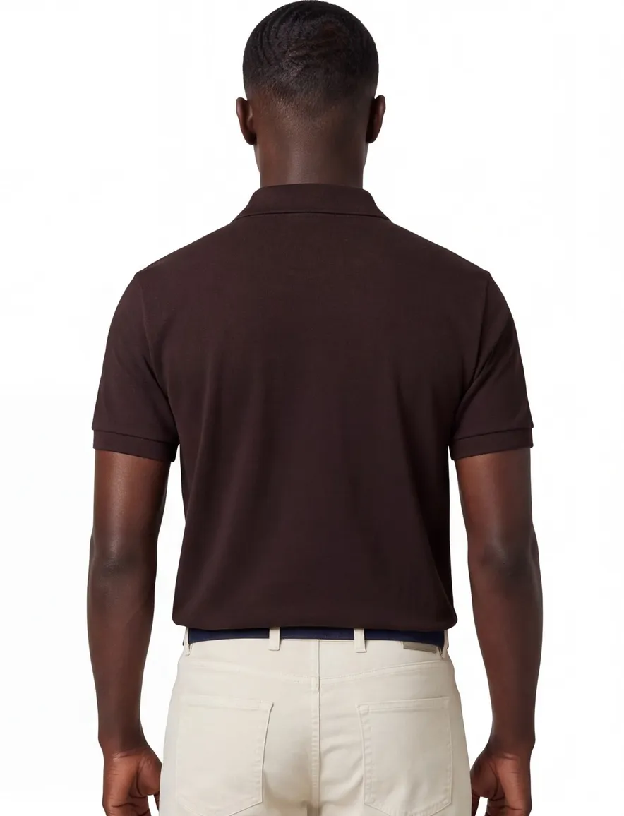 Bruine poloshirt Lacoste Classic fit 2 knopen