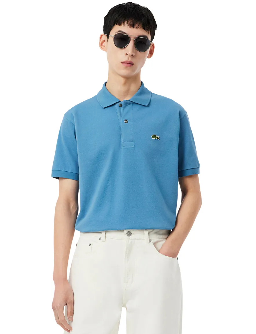 Blauwe poloshirt lacoste pique classic fit