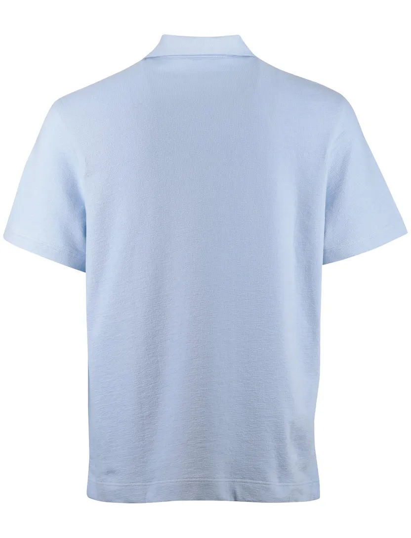 Polo Lacoste lichtblauw normale fit 2 knoopjes