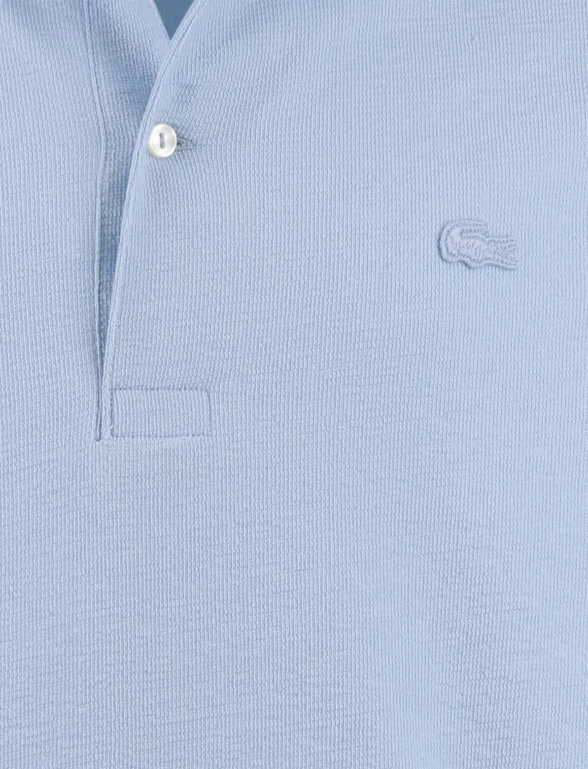 Polo Lacoste lichtblauw normale fit 2 knoopjes