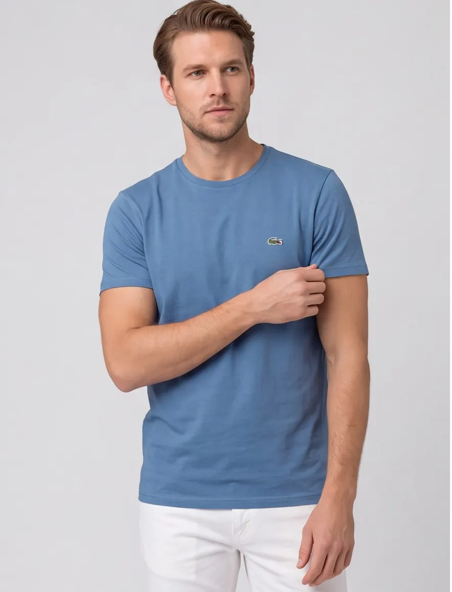 Blauw t-shirt Lacoste ronde hals