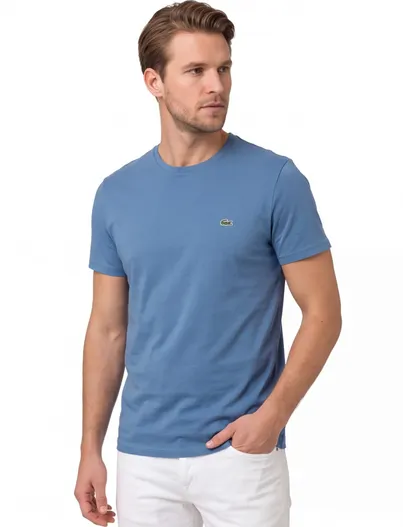 Lacoste Blauw t-shirt Lacoste ronde hals