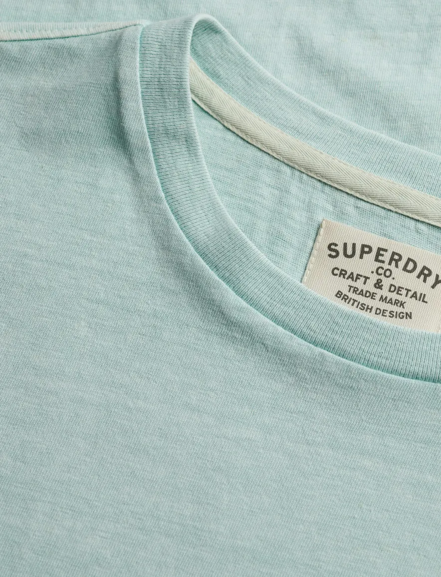 Blauw t-shirt Superdry met borstzak
