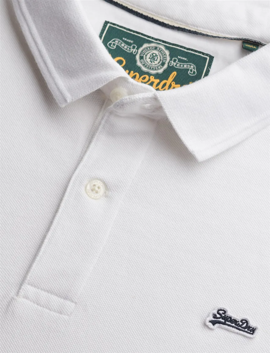 Superdry polo wit 2-knoops