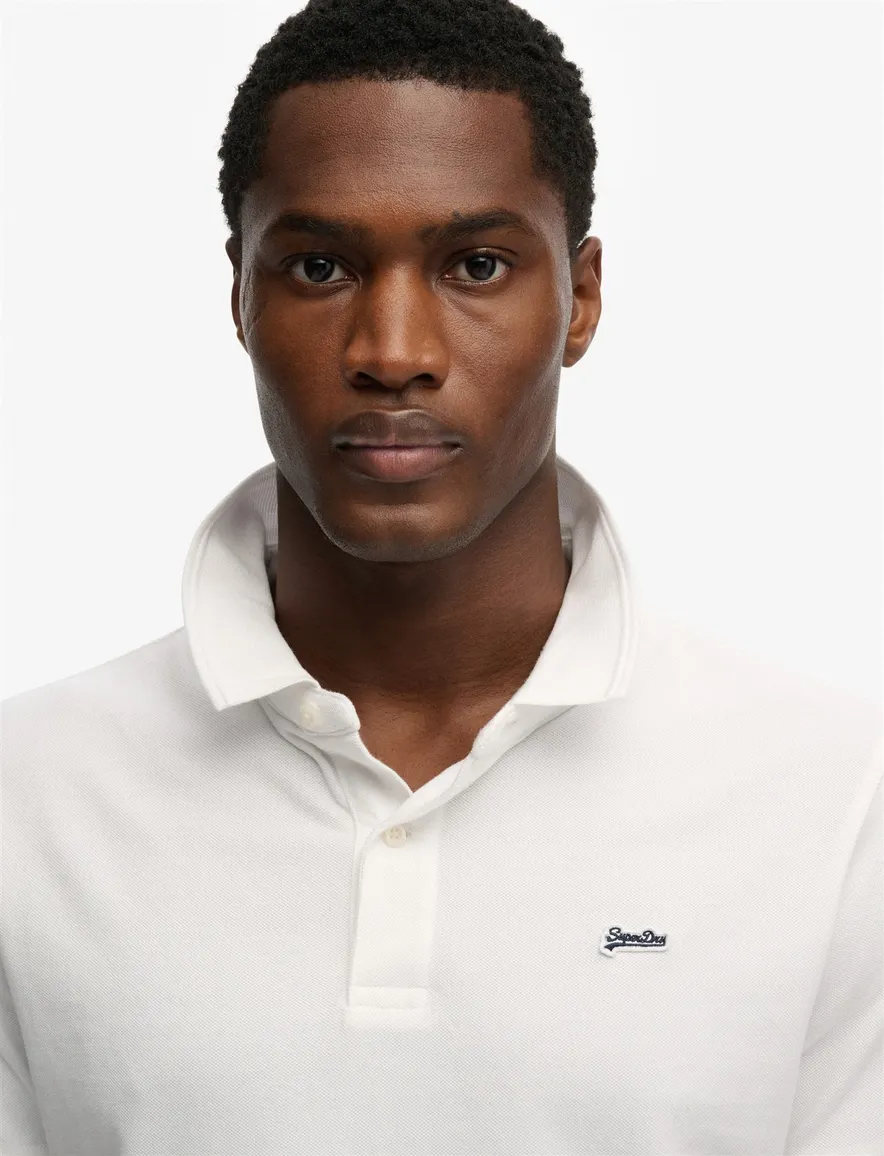 Superdry polo wit 2-knoops