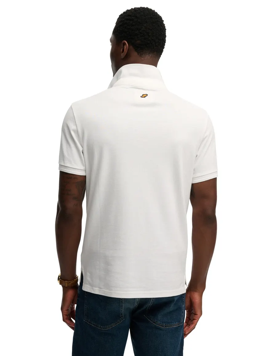 Superdry polo wit 2-knoops
