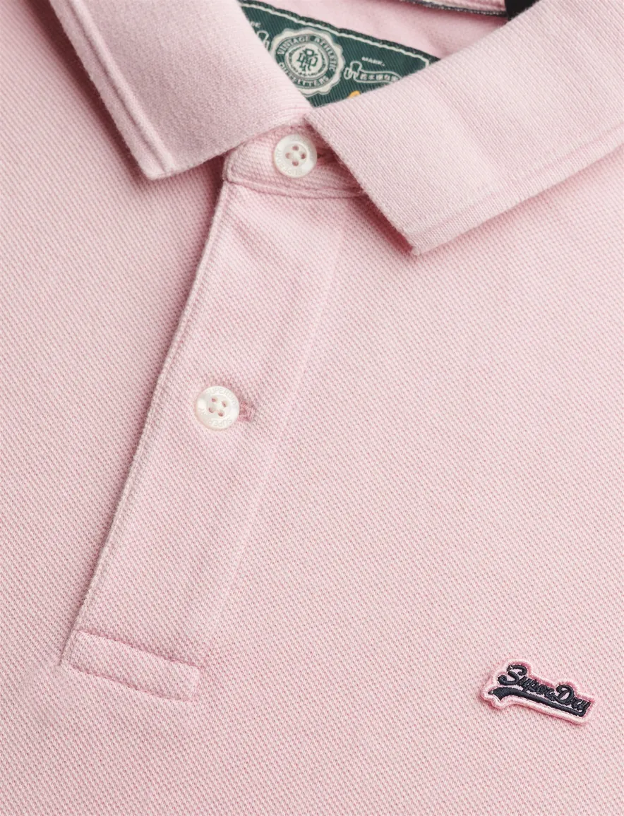 Poloshirt Superdry effen roze