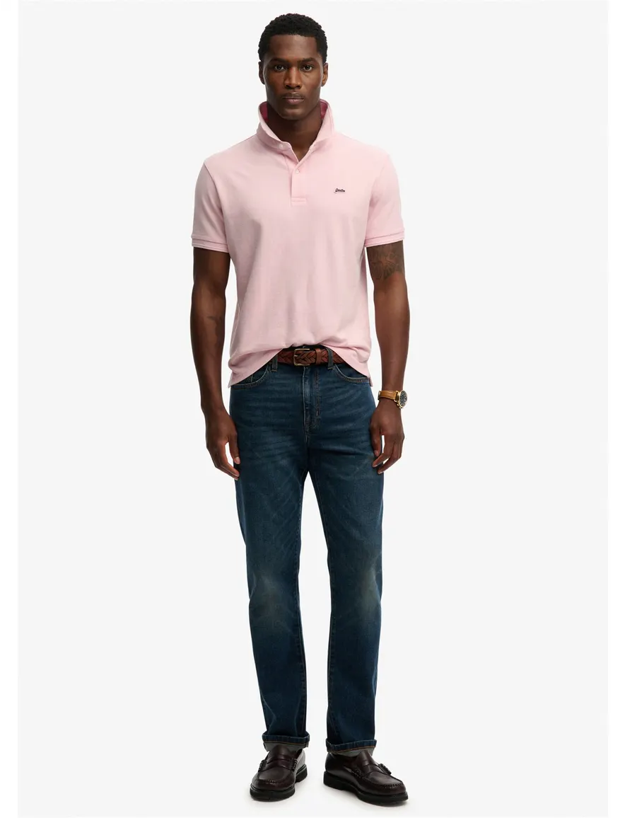 Poloshirt Superdry effen roze