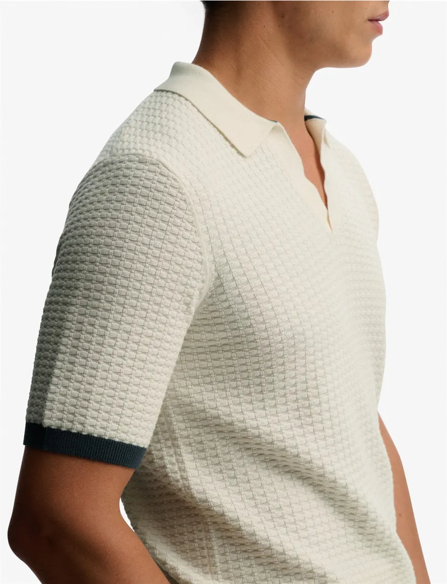 Poloshirt Superdry wit met boord