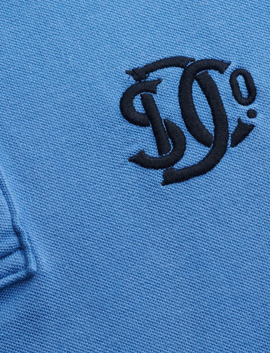 Superdry polo lichtblauw logo borst