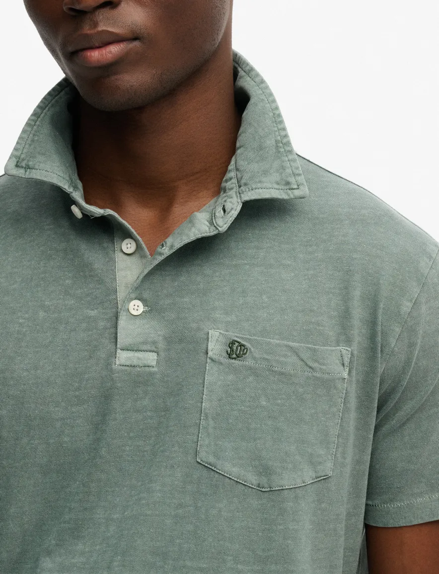Superdry polo groen washed