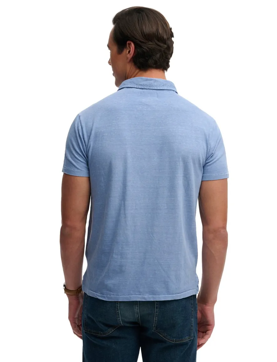 Superdry polo lichtblauw gemeleerd