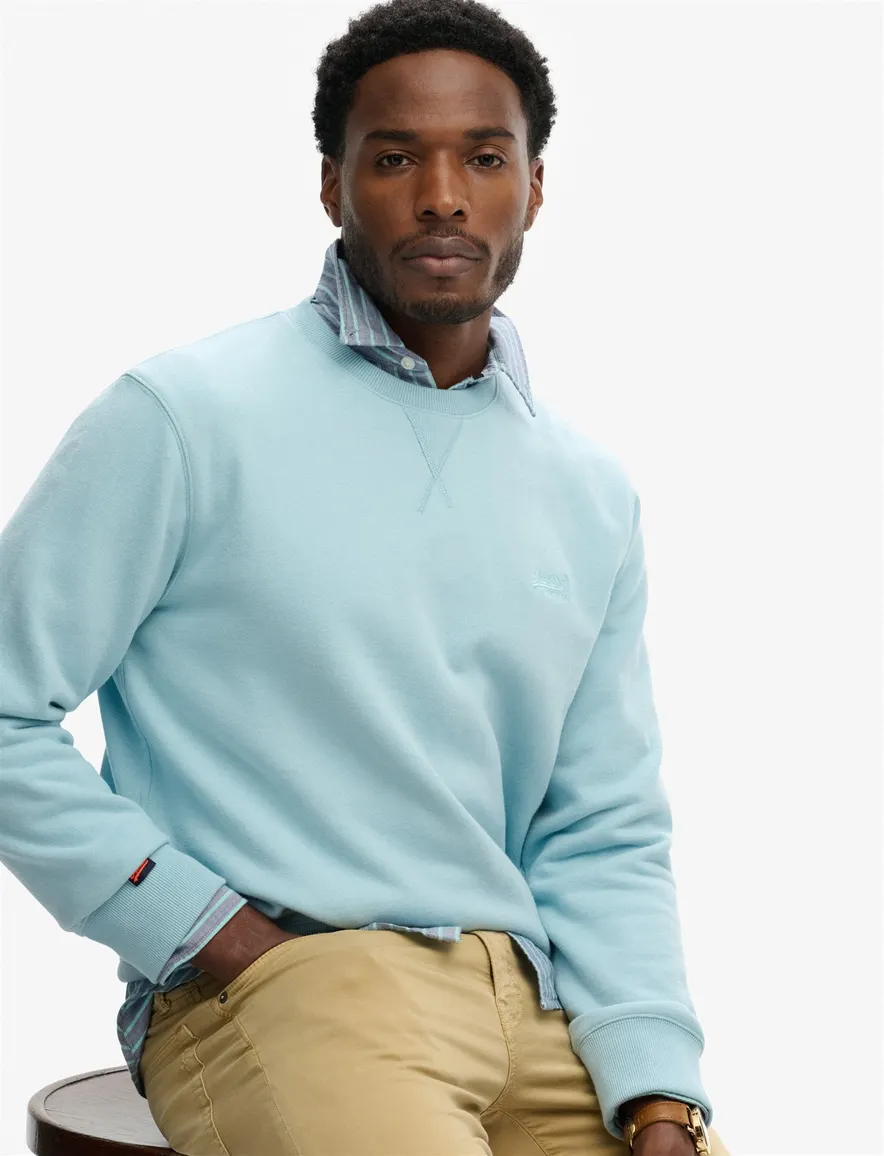 Superdry sweater blauw relaxed fit