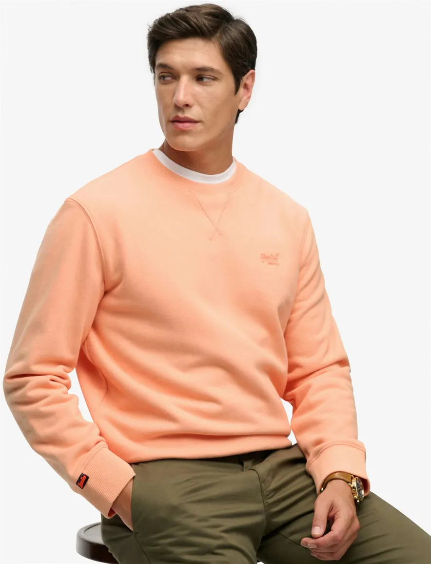 Oranje sweater Superdry ronde hals