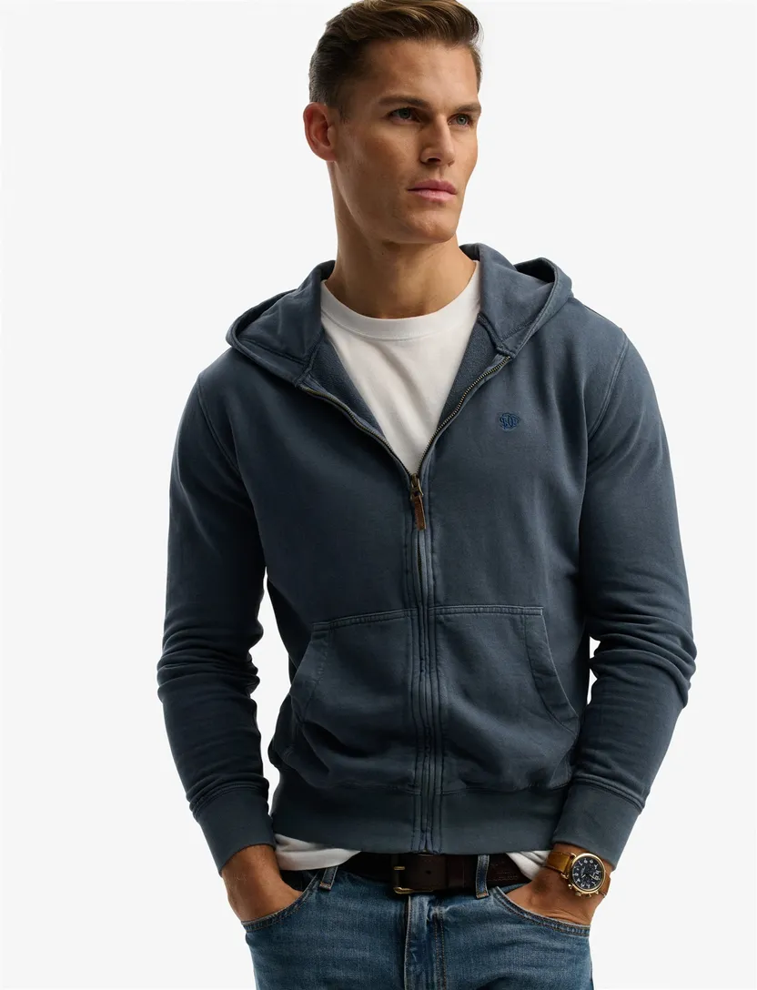 Superdry vest blauw slim fit