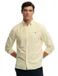 Geel overhemd gestreept slim fit Superdry