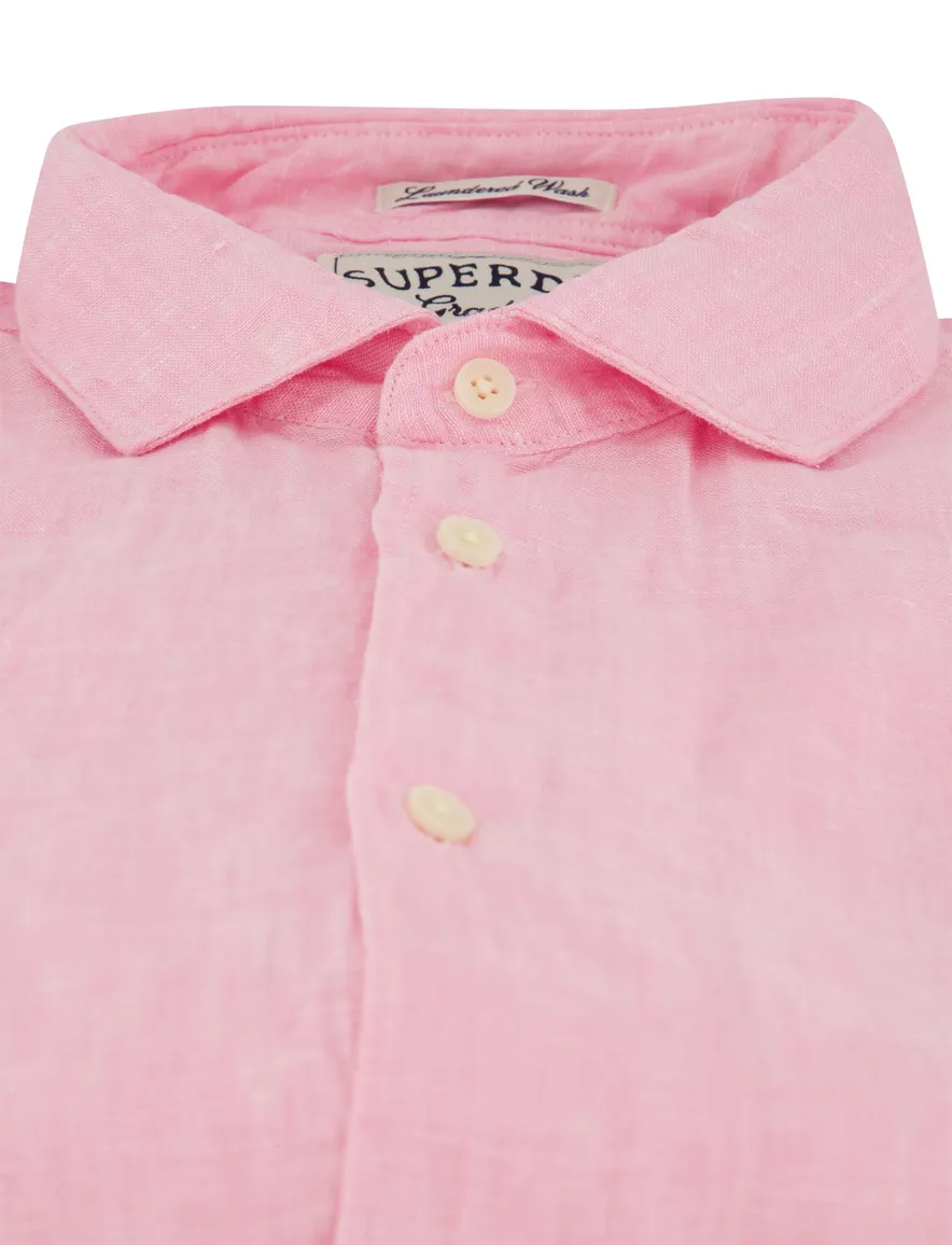 Superdry overhemd roze linnen
