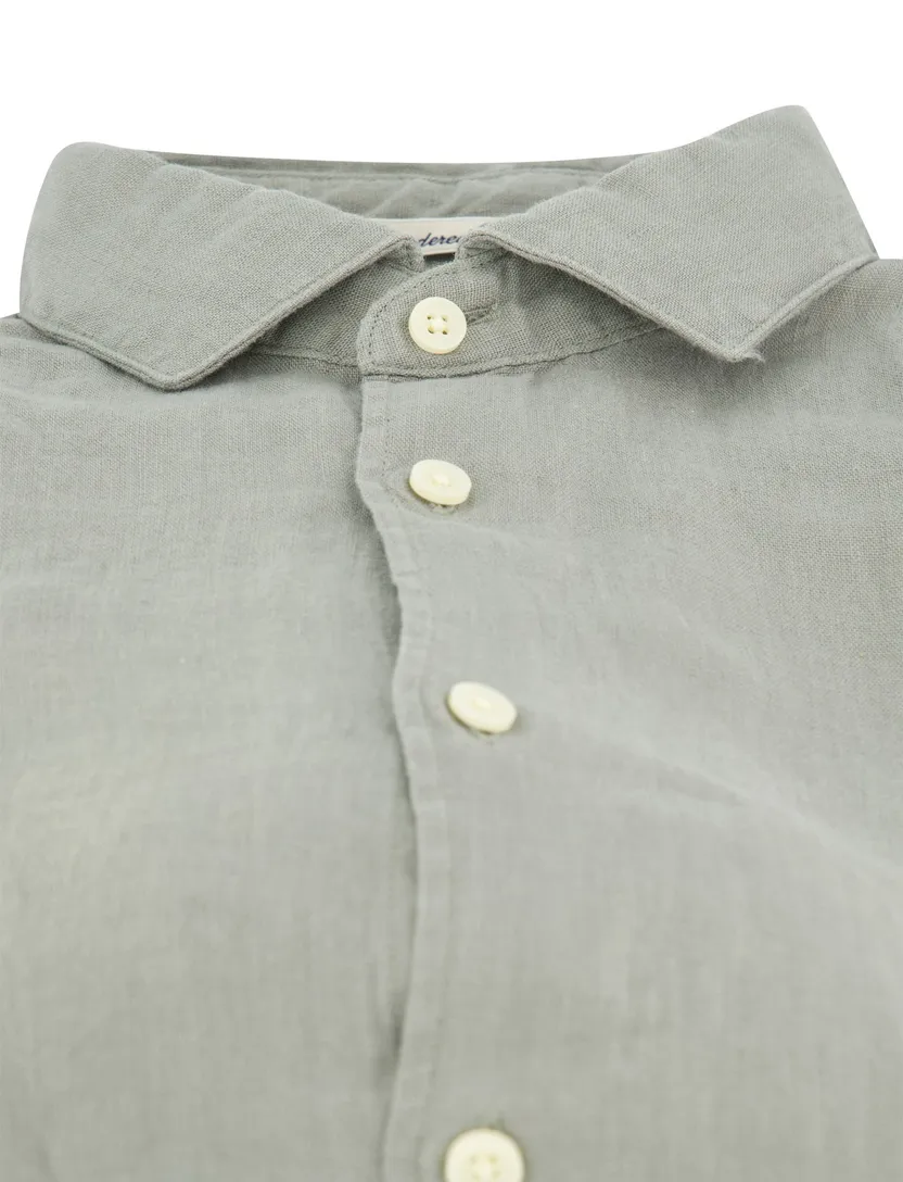 Superdry linnen overhemd groen slim fit zomer