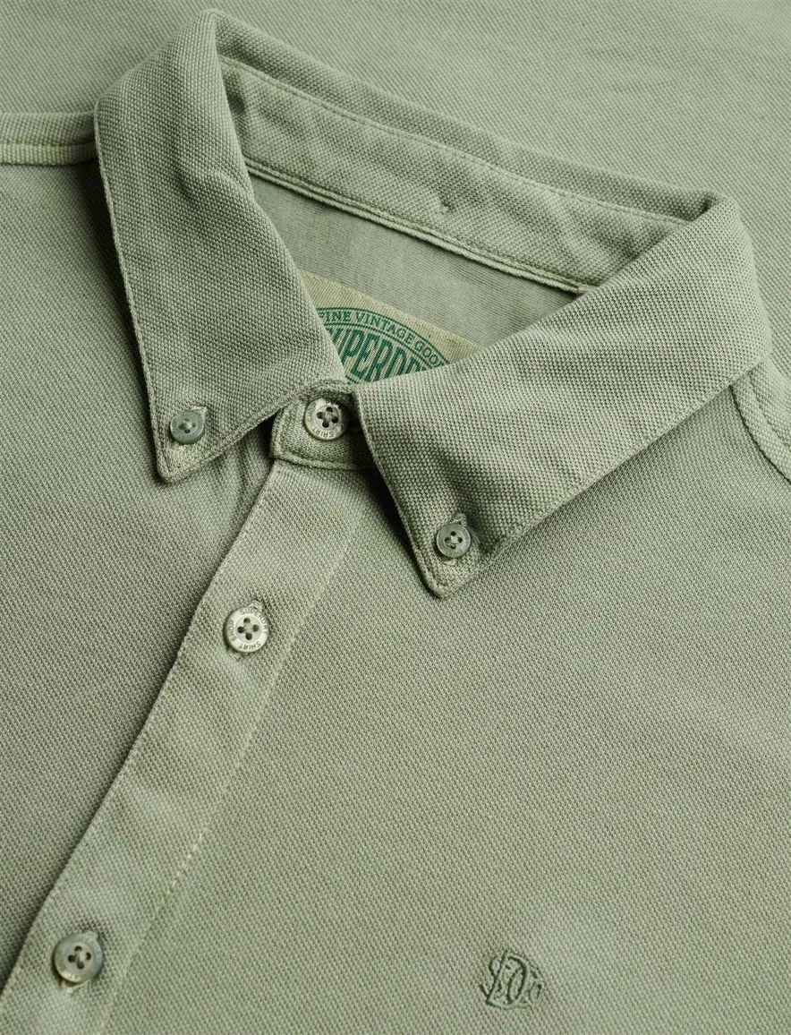 Lange mouwen overhemd groen Superdry relaxed fit