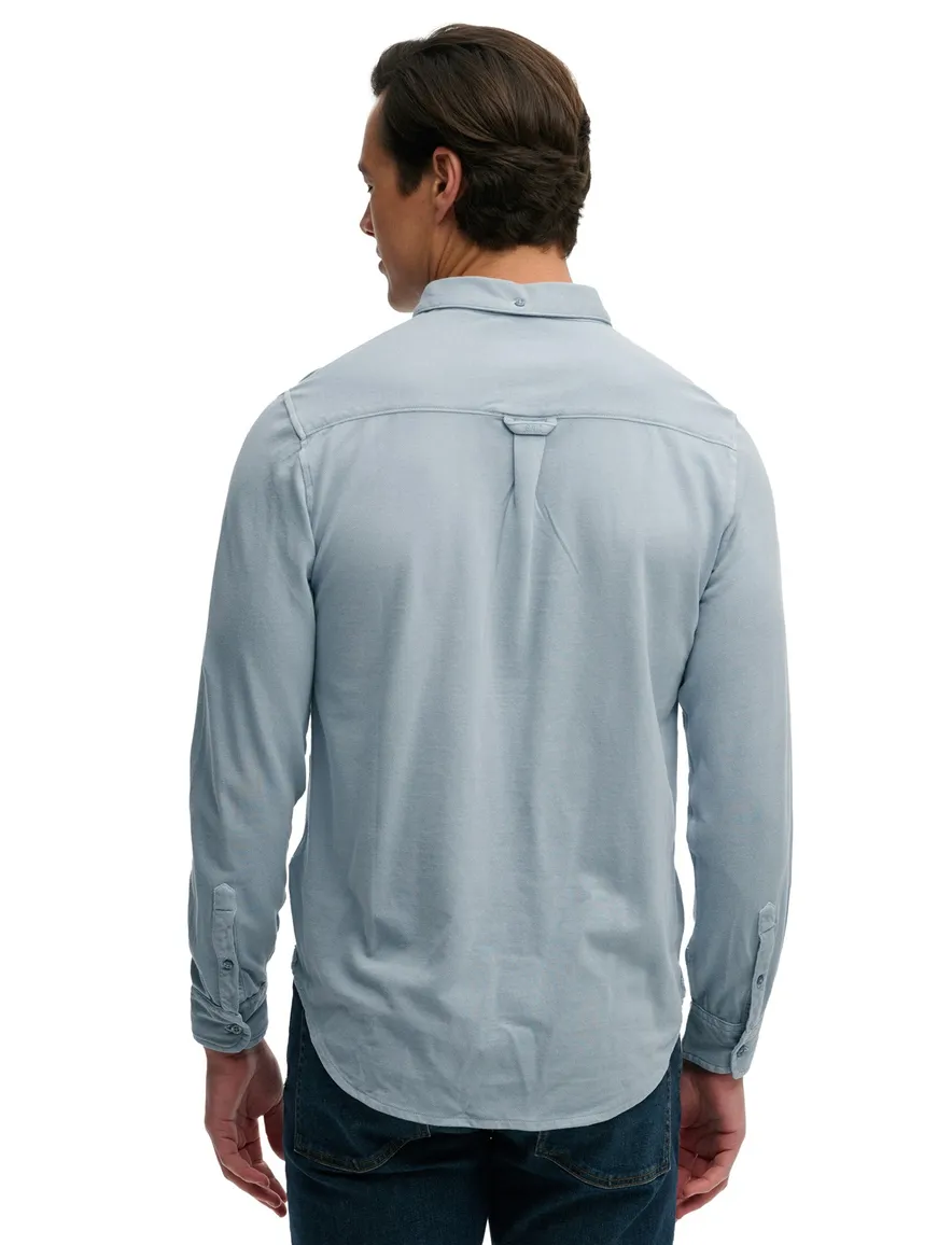 Superdry lange mouw overhemd lichtblauw