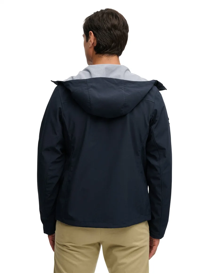 Donkerblauwe softshell jas Superdry relaxed fit