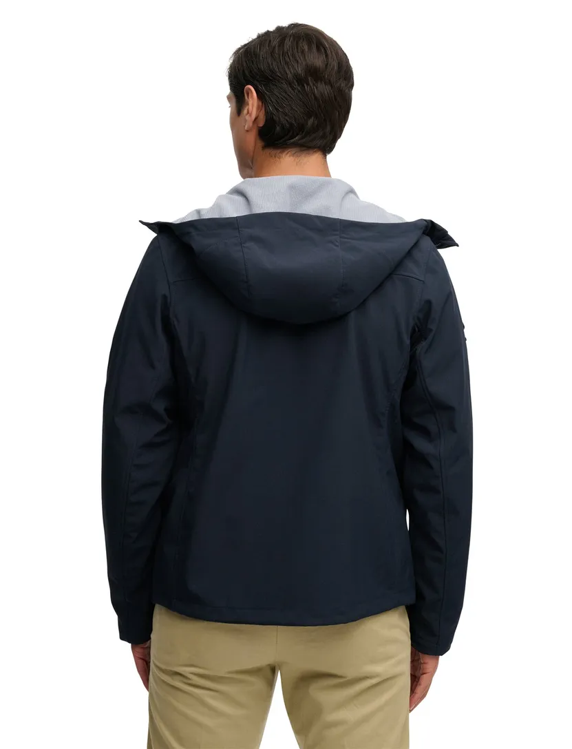 Softshell jas Superdry donkerblauw met capuchon