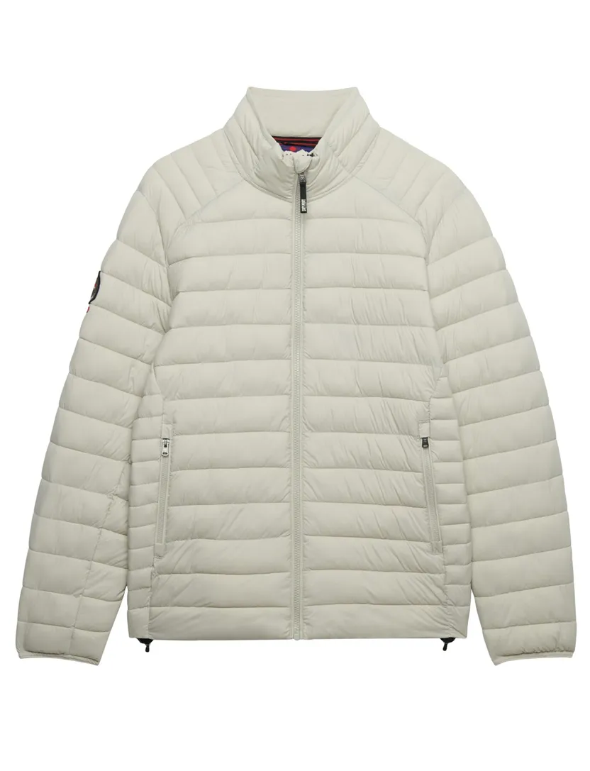 Gewatteerde jas Superdry creme zonder capuchon