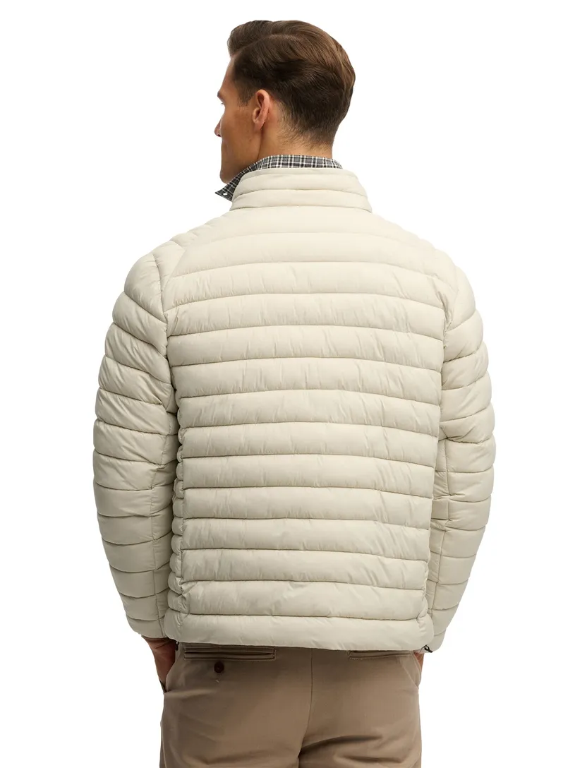Gewatteerde jas Superdry creme zonder capuchon