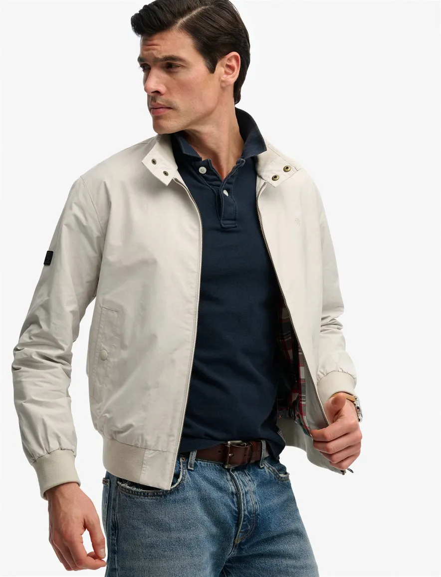 Superdry winterjas relaxed fit grijs