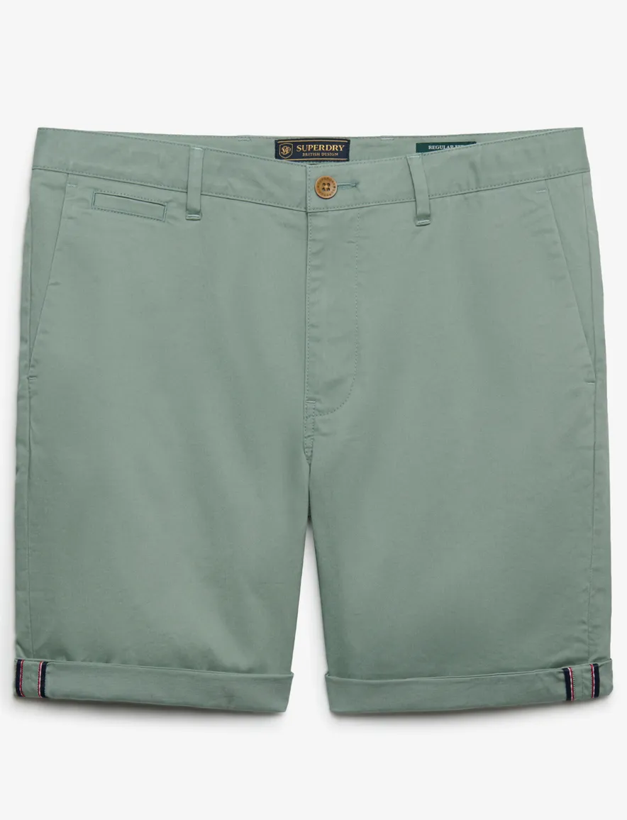 Superdry bermuda groen chino slim fit