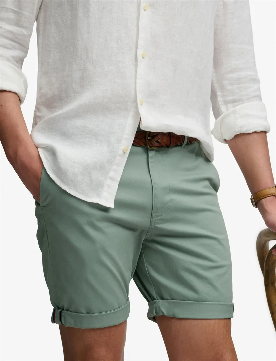 Groene bermuda Superdry met omslag