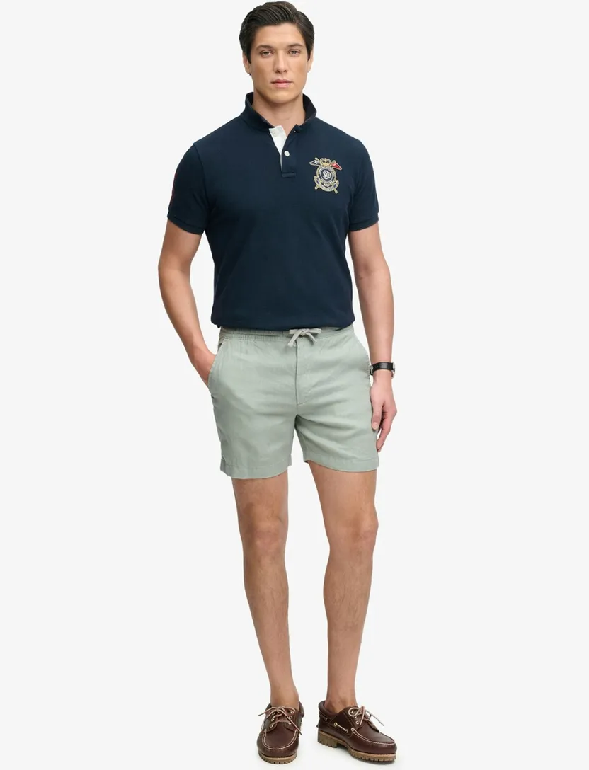 Korte broek Superdry groen slim fit zonder omslag