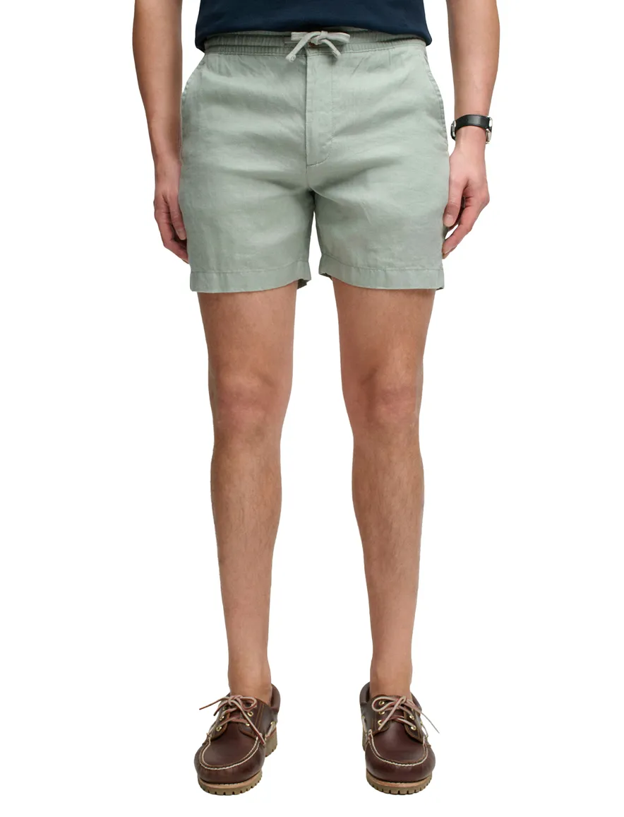 Groene korte broek Superdry linnen slim fit