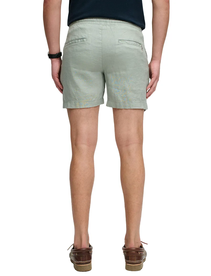 Groene korte broek Superdry linnen slim fit
