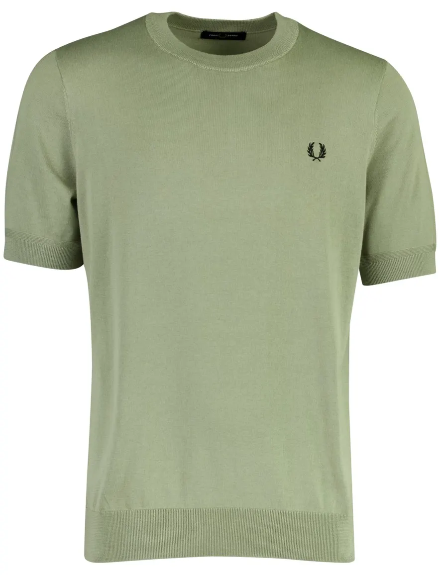 Fred Perry T-shirt ronde hals olijfgroen