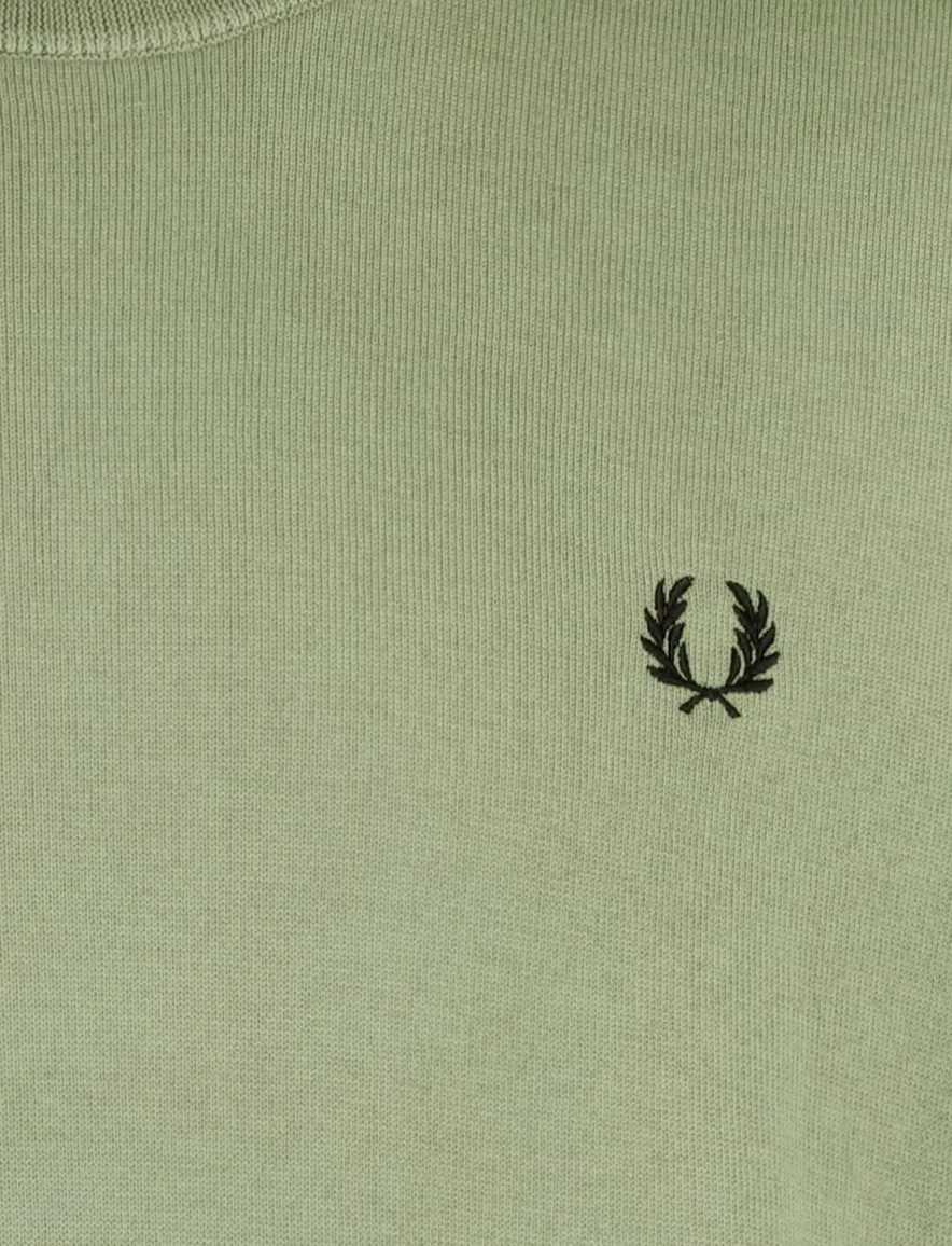 Fred Perry T-shirt ronde hals olijfgroen