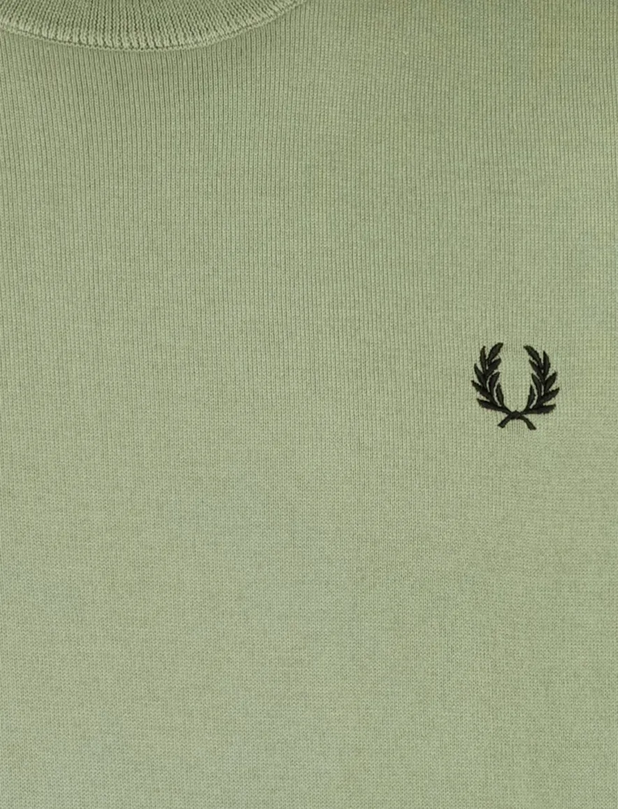 T-shirt Fred Perry Knitted groen katoen normale fit