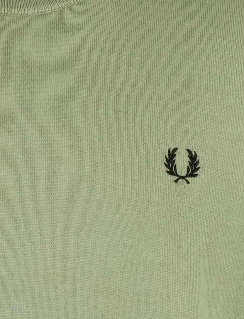 T-shirt Fred Perry olijfgroen katoen