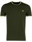 T-shirt Fred Perry groen Cotton Jersey