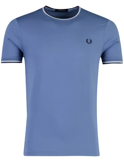 Fred Perry Blauw T-shirt Fred Perry ronde hals stretch