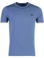 Blauw T-shirt Fred Perry ronde hals stretch