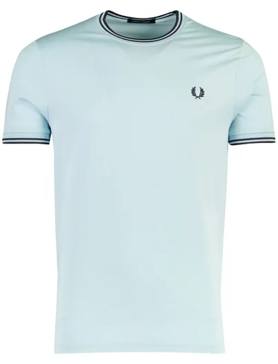 Fred Perry Fred Perry T-shirt lichtblauw zwart rand