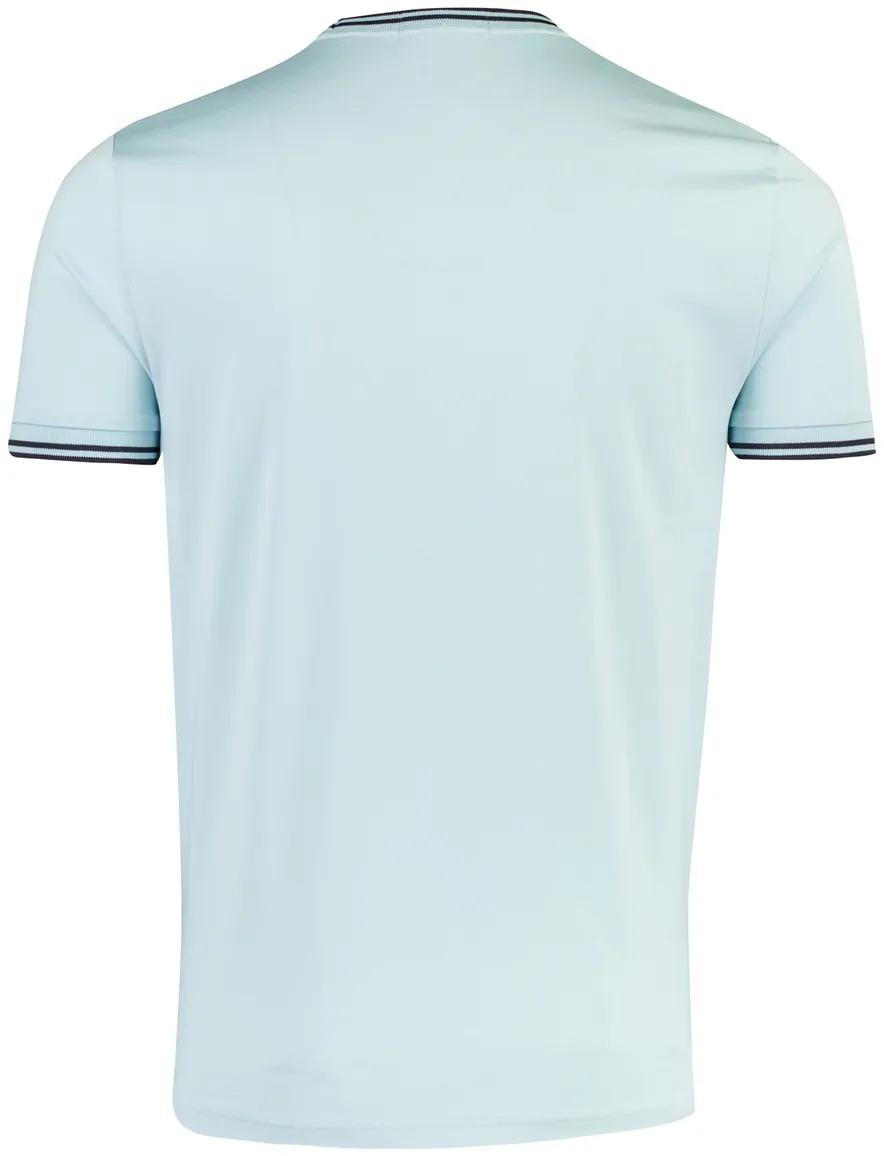Fred Perry T-shirt lichtblauw zwart rand