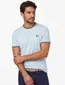 Fred Perry T-shirt lichtblauw zwart rand