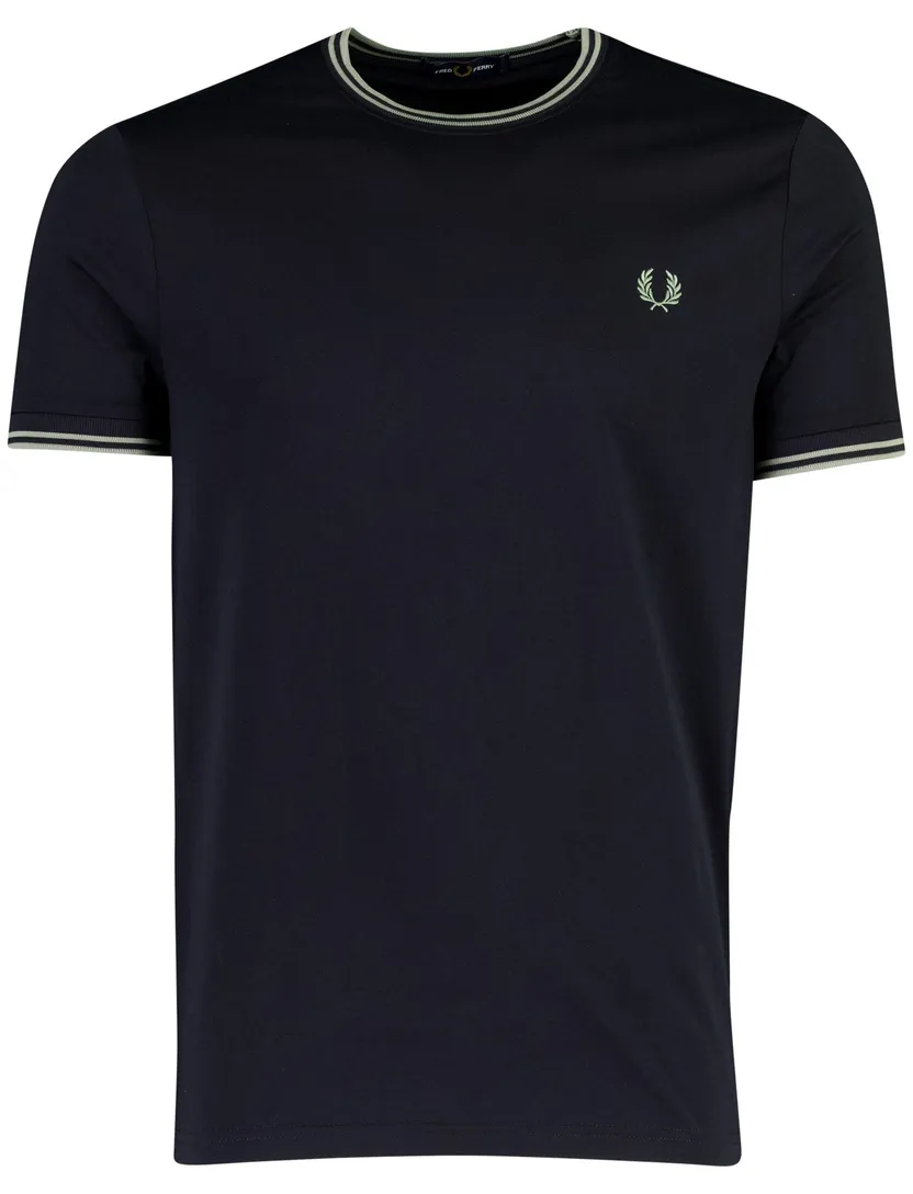 T-shirt Fred Perry donkerblauw 100% katoen