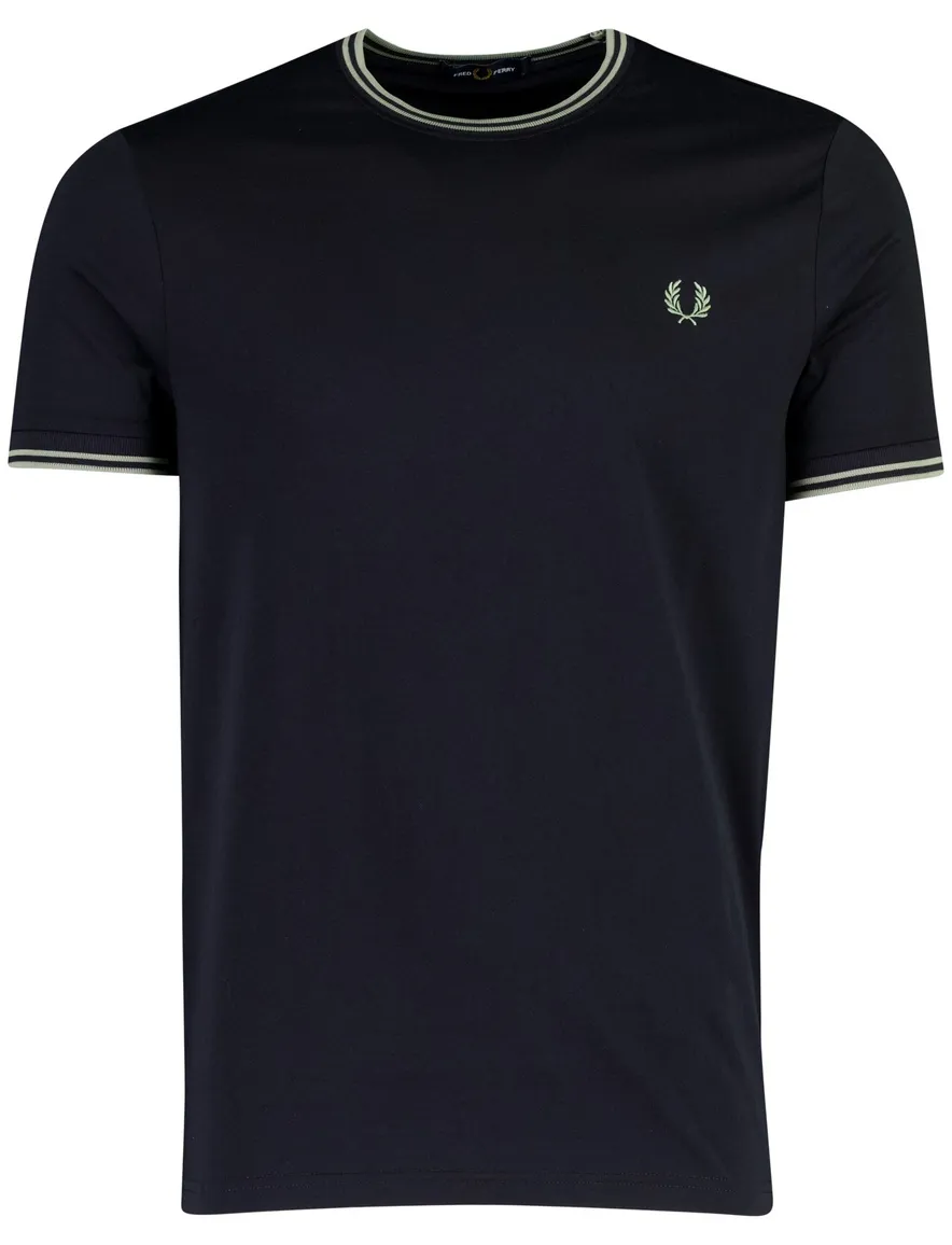 T-shirt Fred Perry donkerblauw katoen