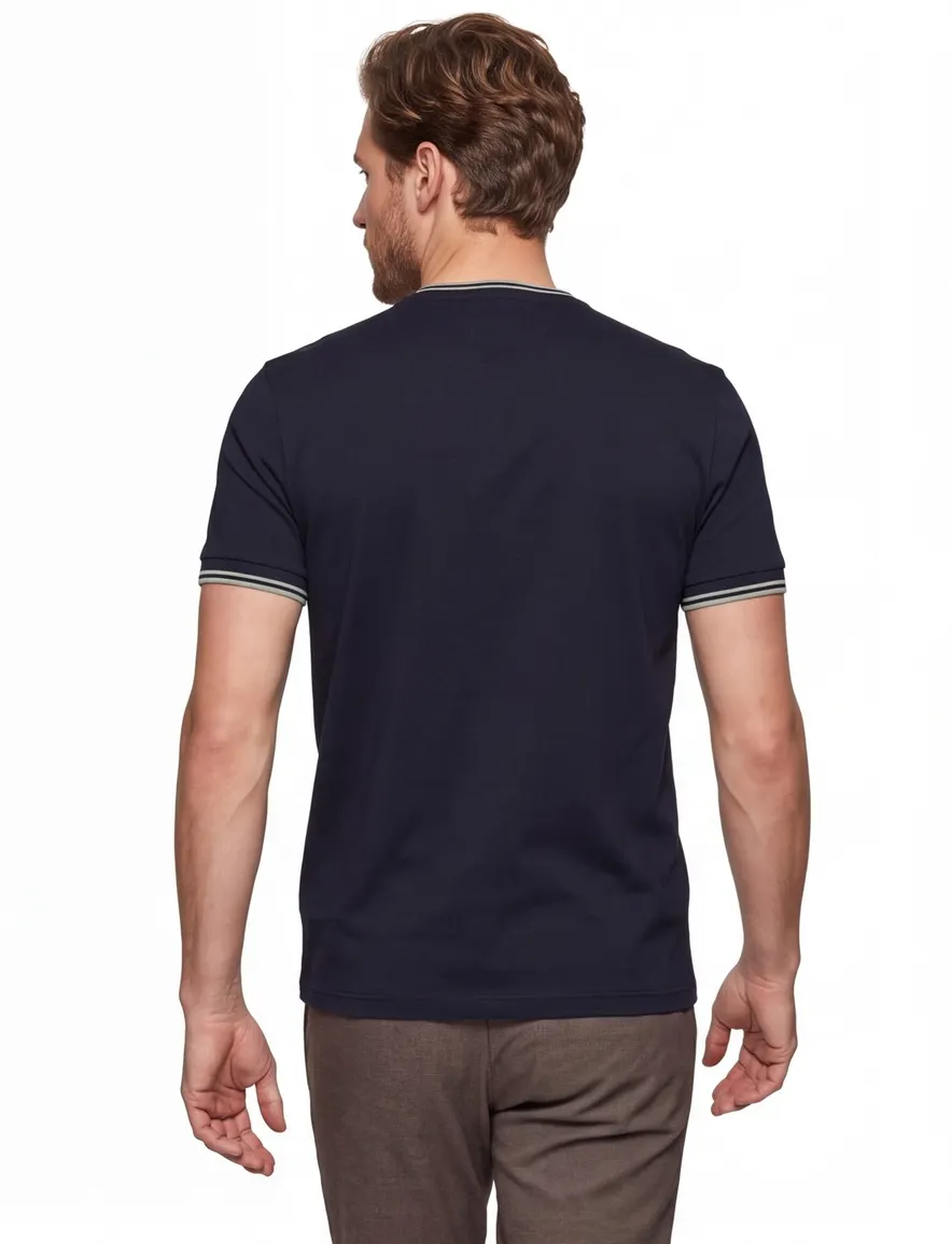 Fred Perry T-shirt navy ronde hals