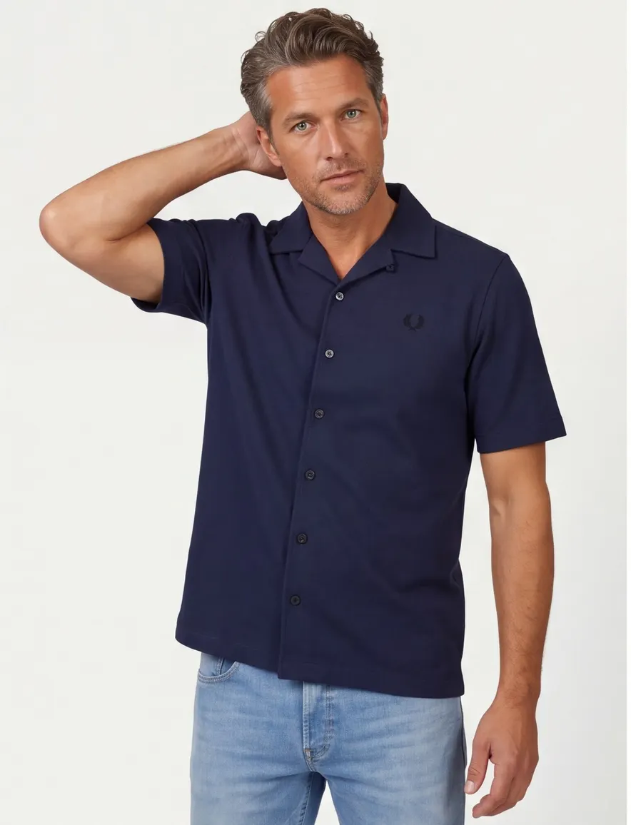 Poloshirts Fred Perry donkerblauw normale fit
